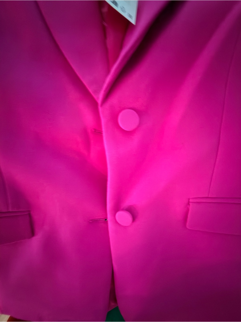 Zara Vibrant Hot Pink Tailored Blazer - Picture 4 of 7